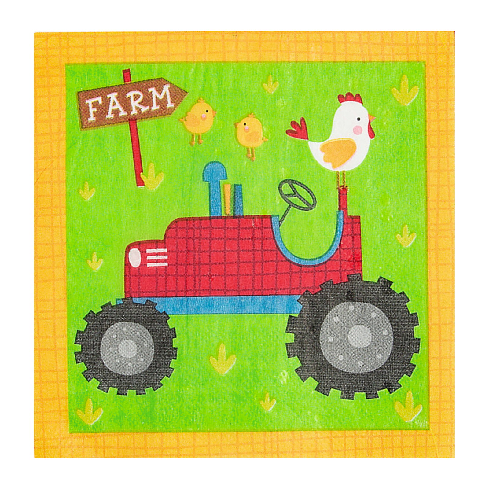 Farm Party Fun Small Napkins / Serviettes (Pack of 16)