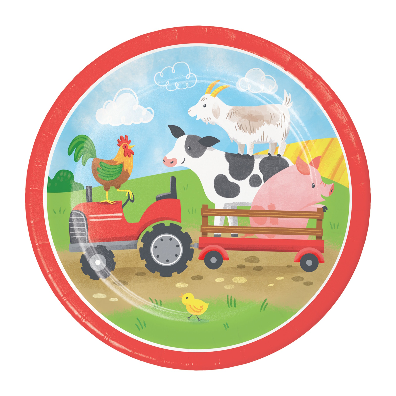 Farm Animals Small Paper Plates (Pack of 8)