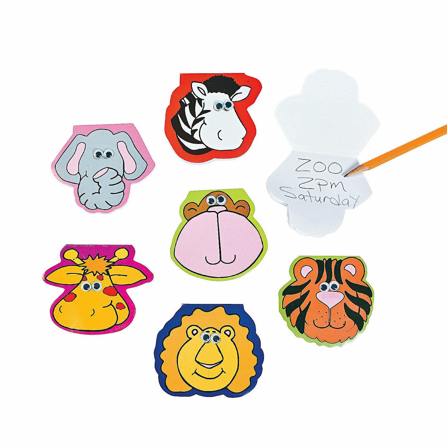 Zoo Animal Notepads (Pack of 12)