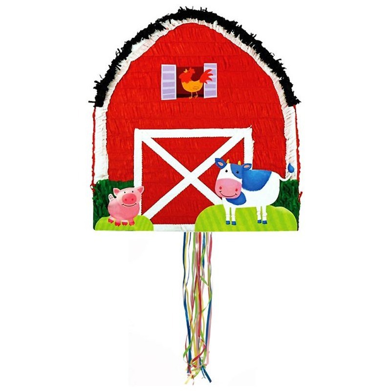 Barnyard Animals Pull String Pinata *Damaged*