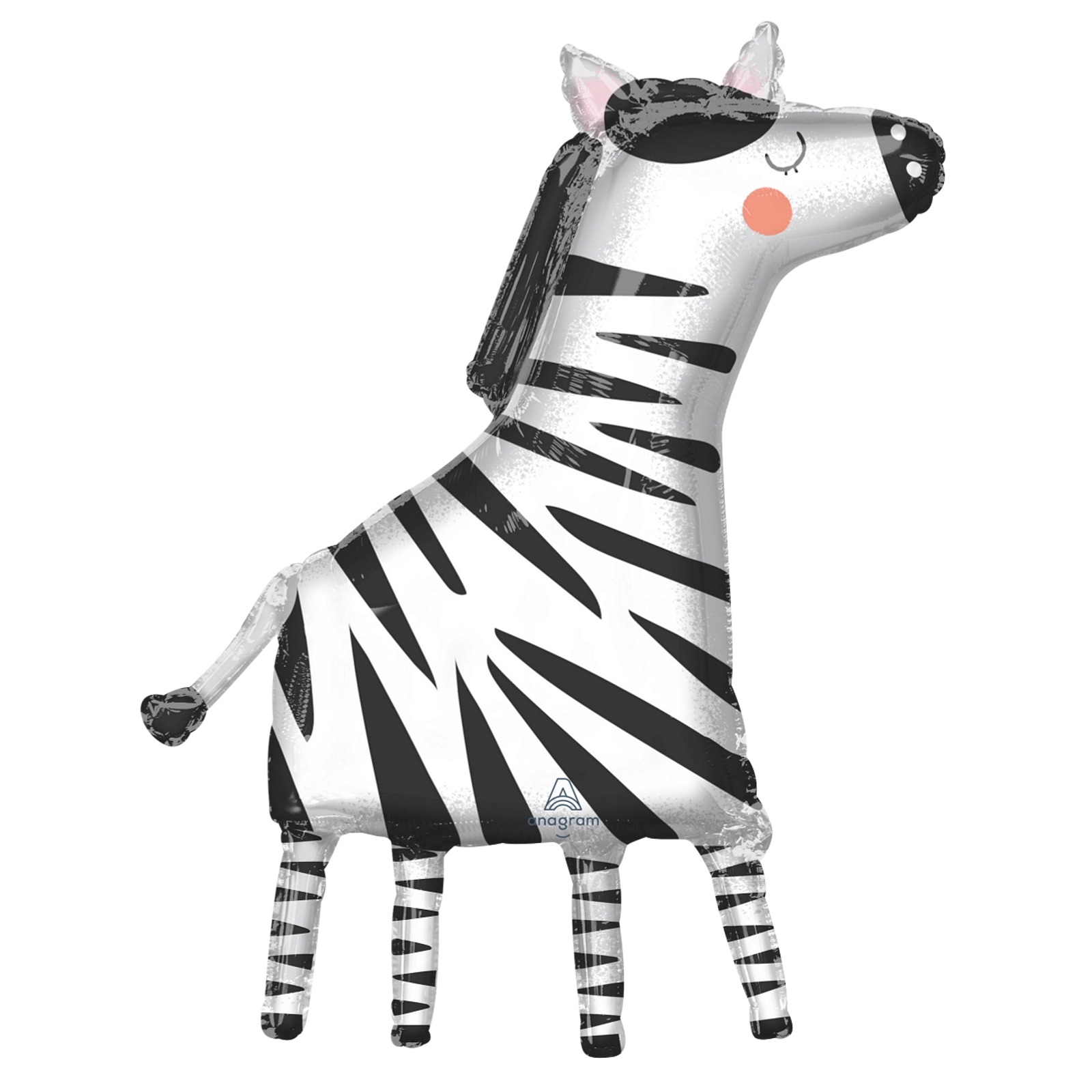 Get Wild Zebra Supershape Foil Helium Balloon 91cm 