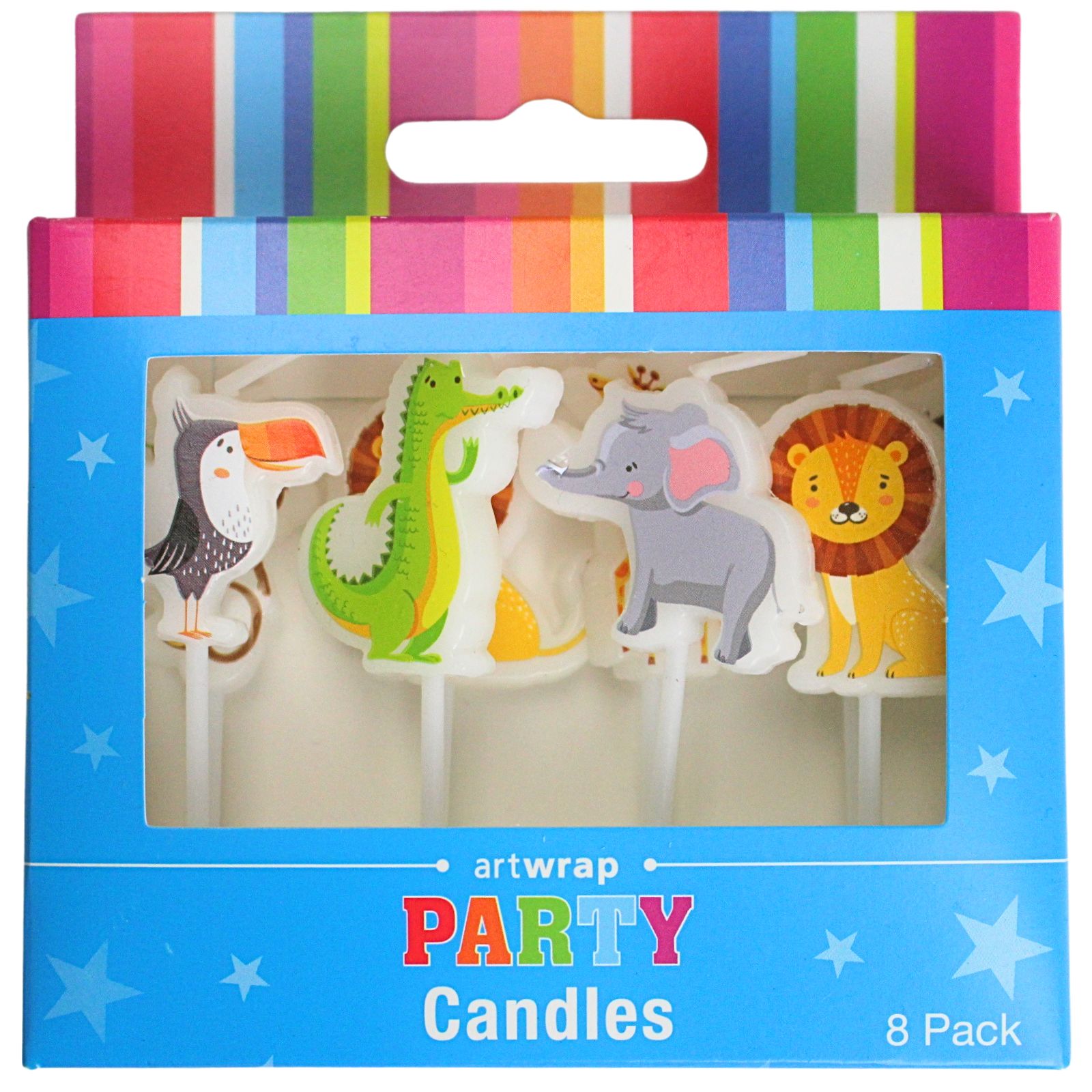 Jungle Safari Party Candles (Set of 8)