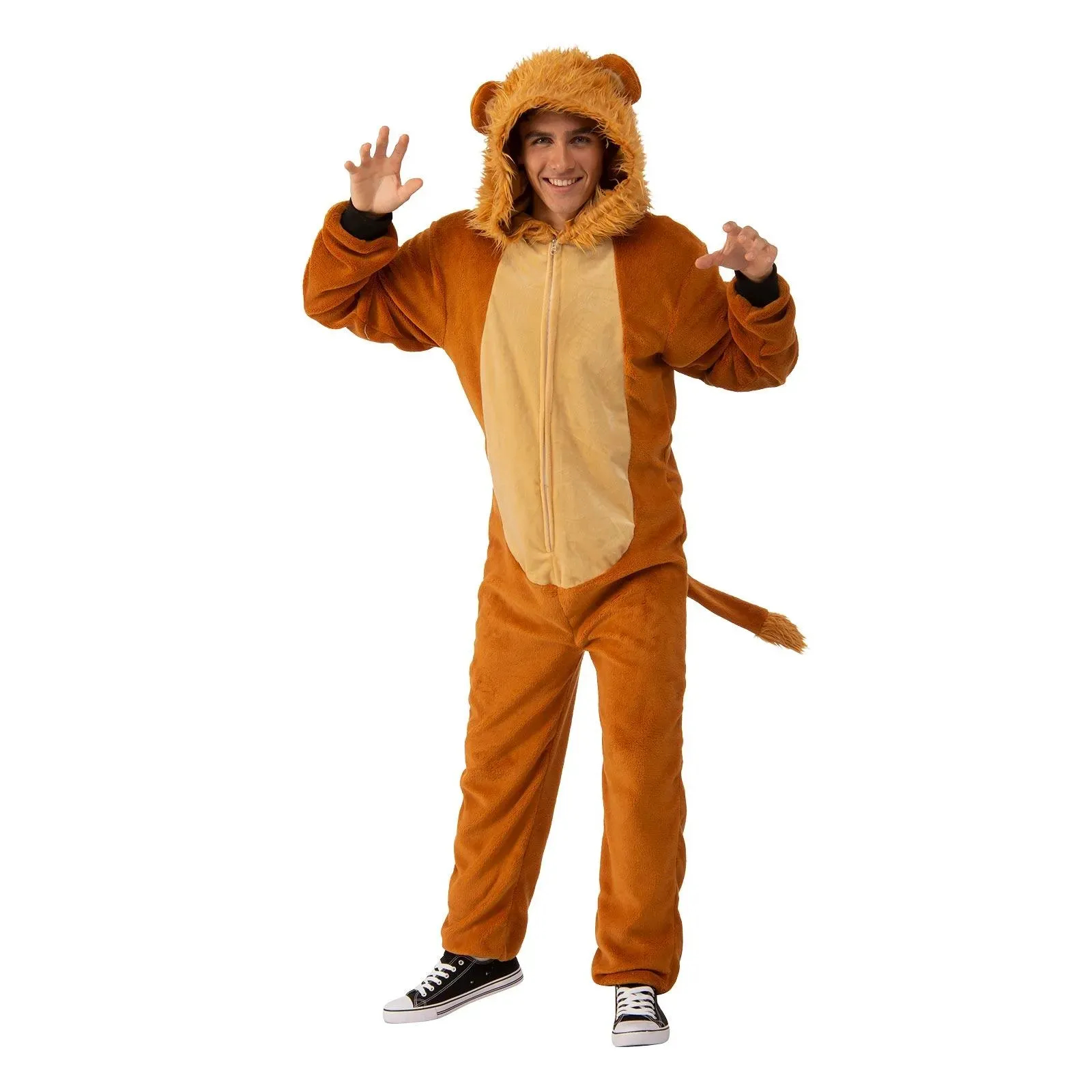 Lion Furry Jumpsuit Adult Costume 