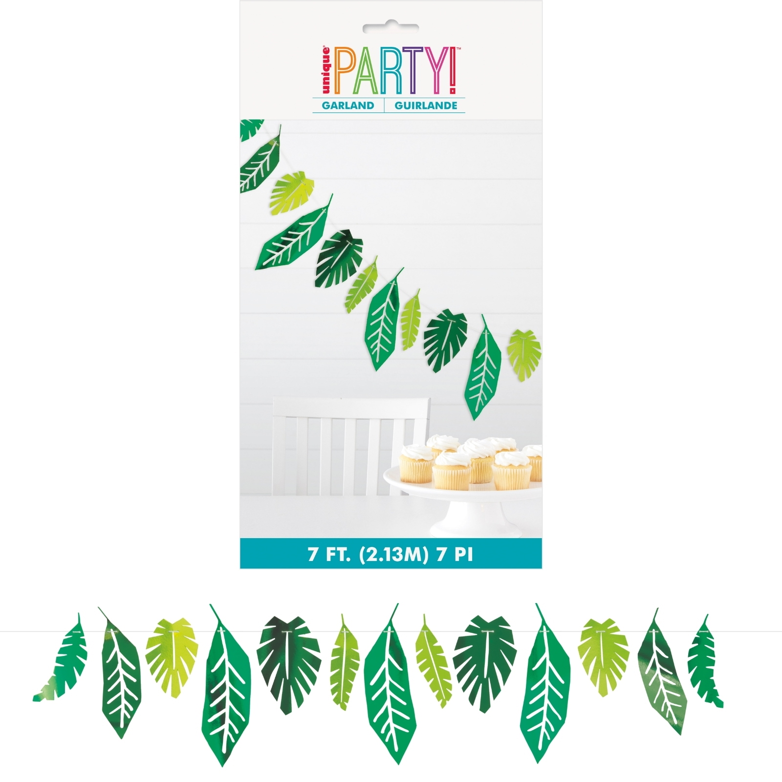 Foil Safari Palm Leaves Garland Banner