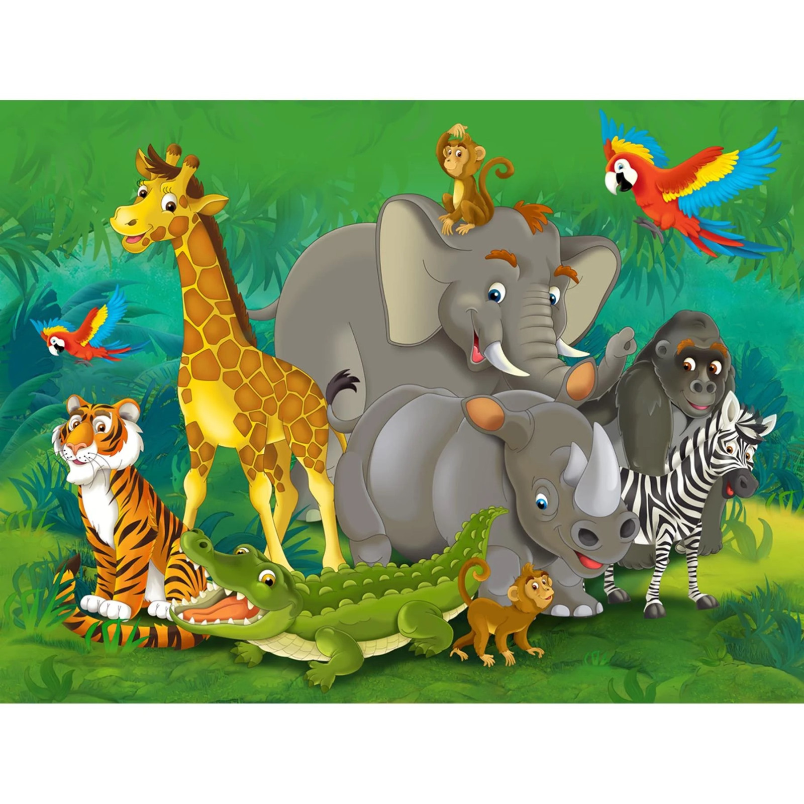 Jungle Animals Large Fabric Wall Backdrop