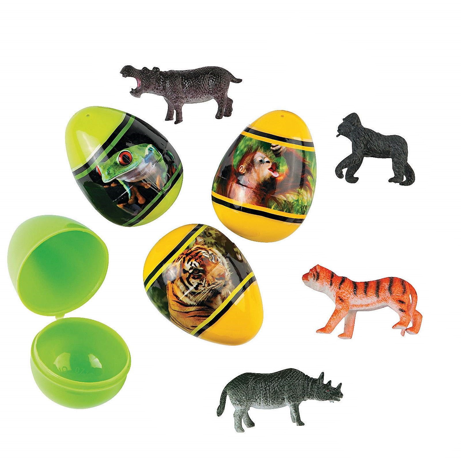 Toy Filled Animal Plastic Eggs (Pack of 12)