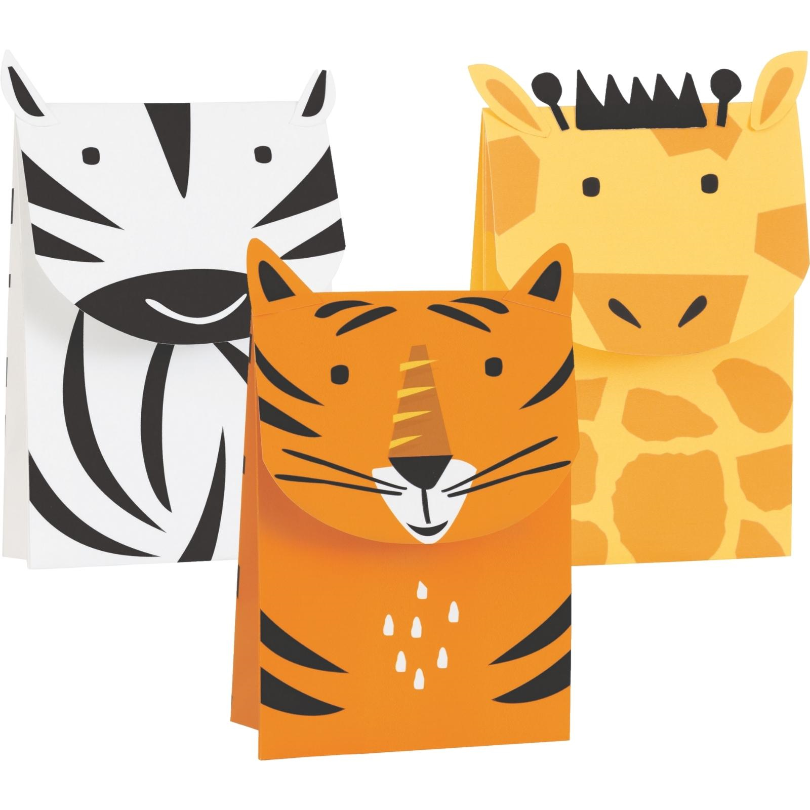 Animal Safari Small Paper Treat Bags (Pack of 3)