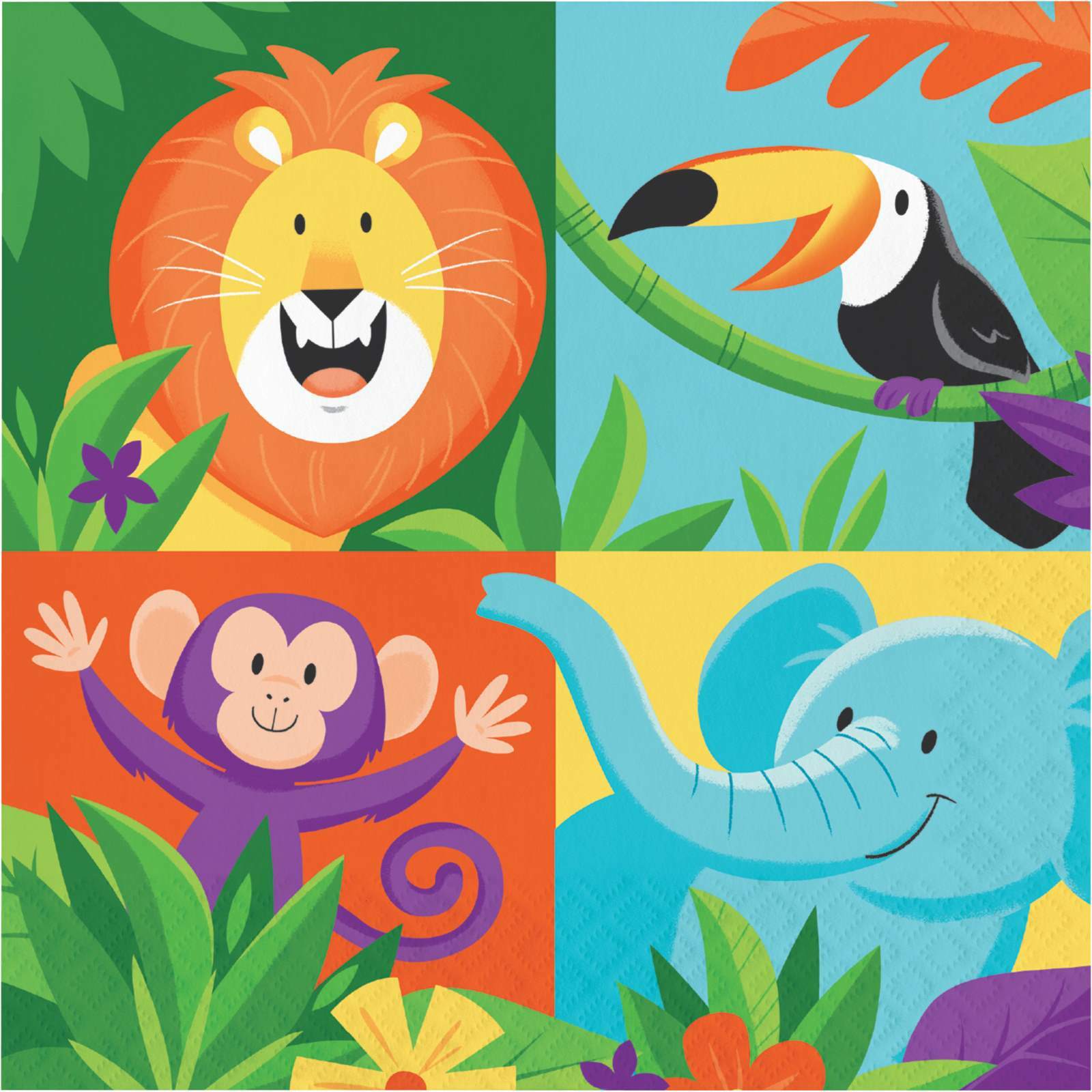 Jungle Safari Large Paper Napkins / Serviettes (Pack of 16)