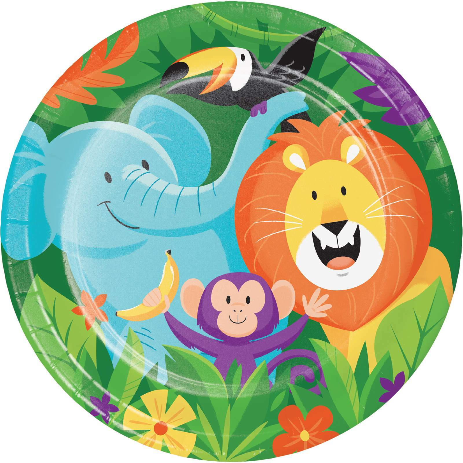 Jungle Safari Large Paper Plates (Pack of 8)