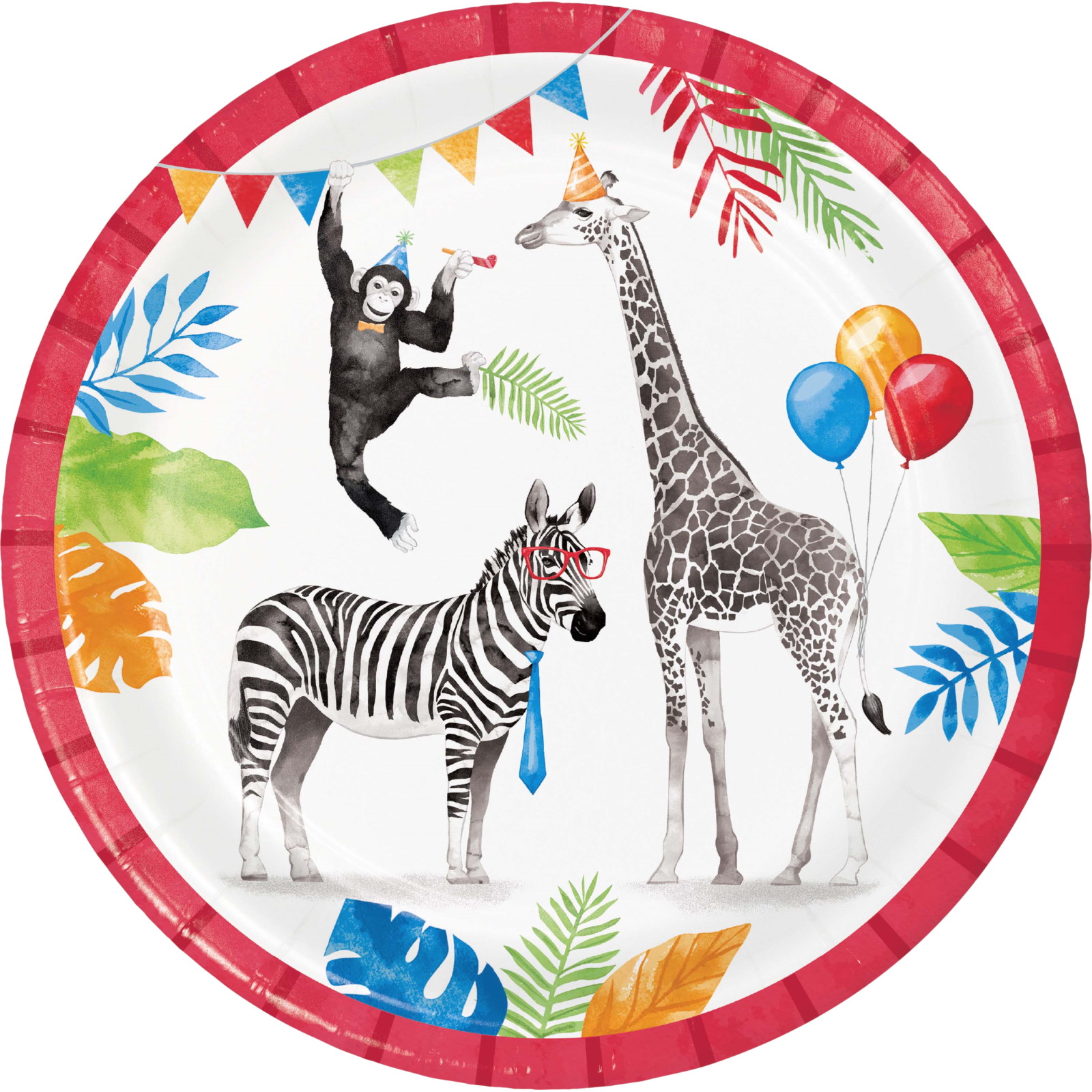 Party Animals Large Paper Plates (Pack of 8)