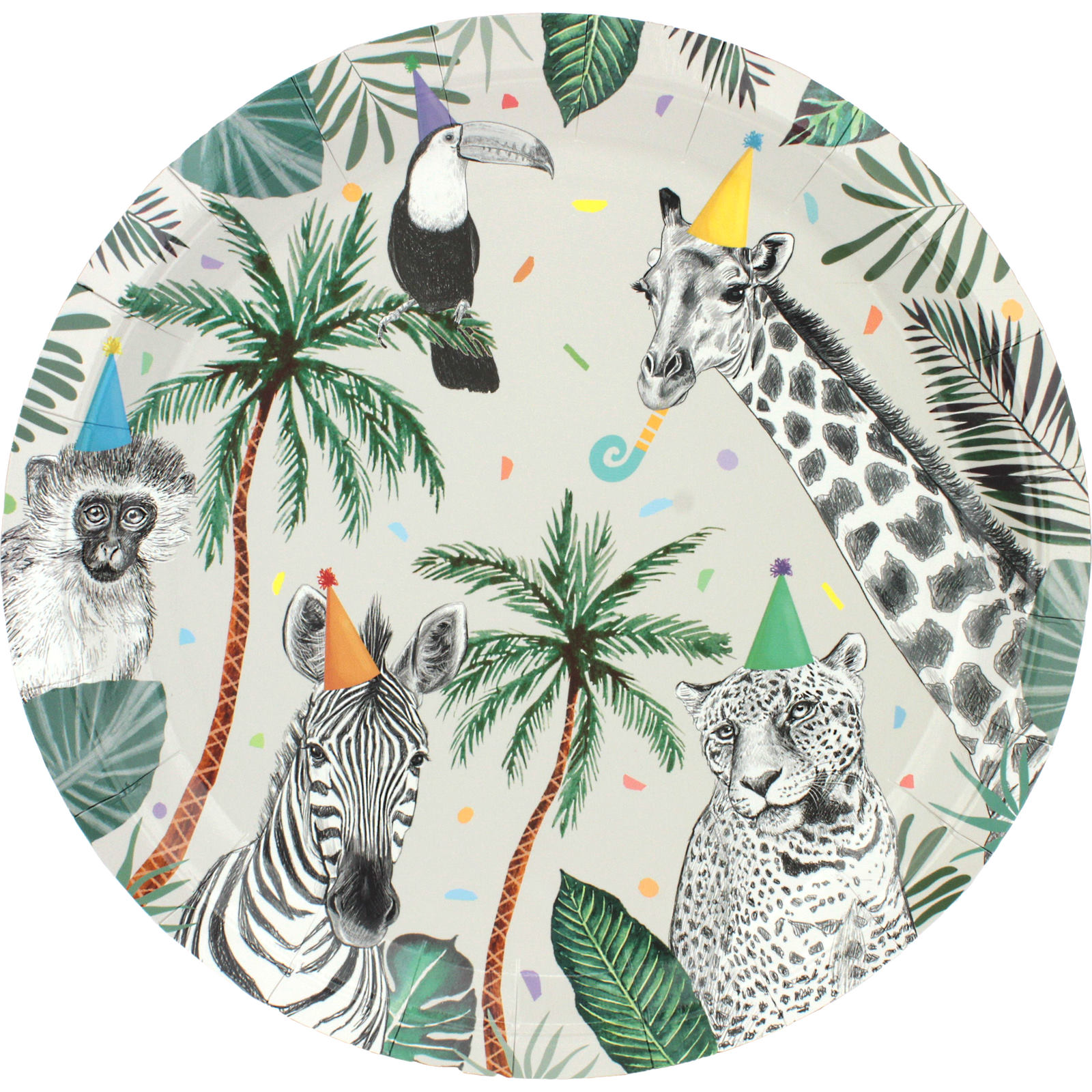 Wild Jungle Party Large Paper Plates (Pack of 8)