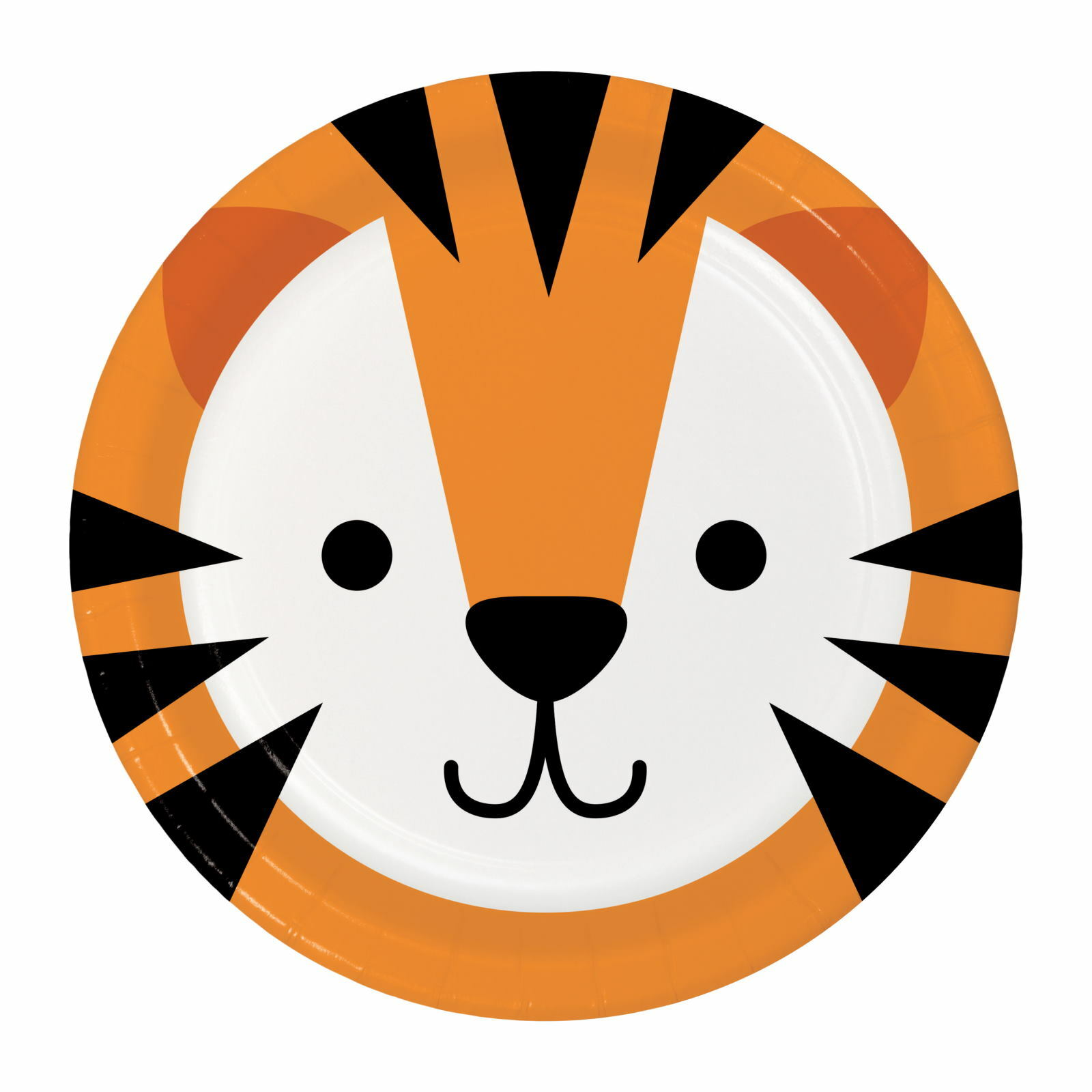 Tiger Face Small Paper Plates (Pack of 8)