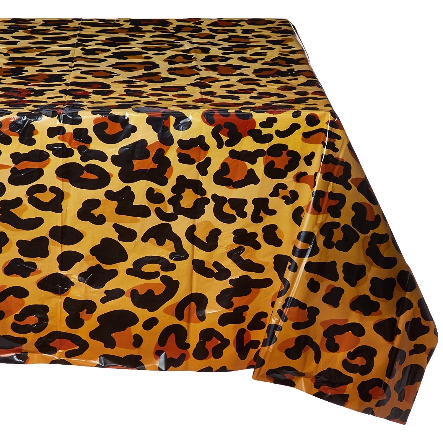 Leopard Print Plastic Tablecloth