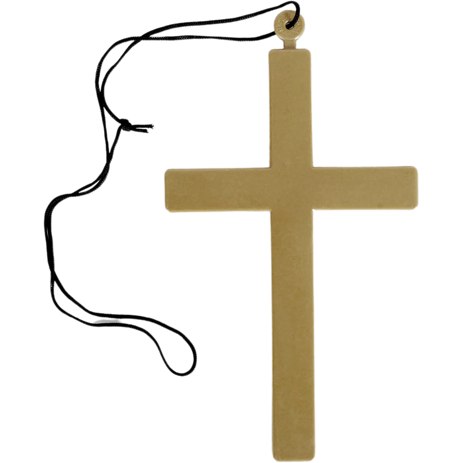 Large Gold Cross Monks Priest Necklace