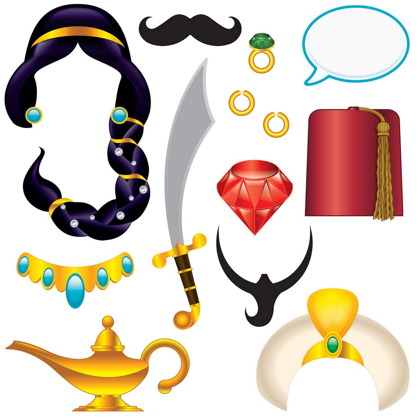 Arabian Nights Photo Prop Signs (Pack of 13)