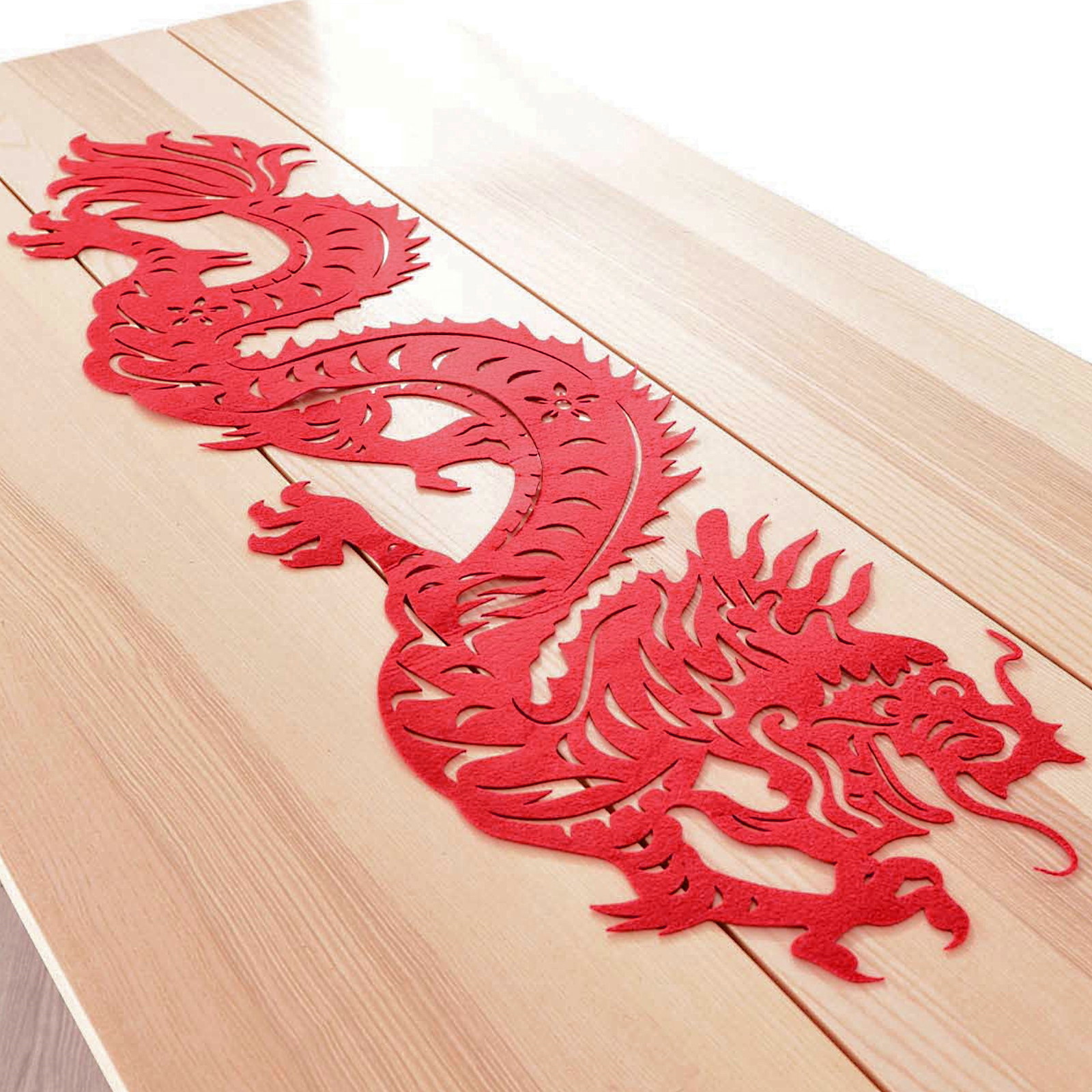 Chinese New Year Felt Dragon Table Runner