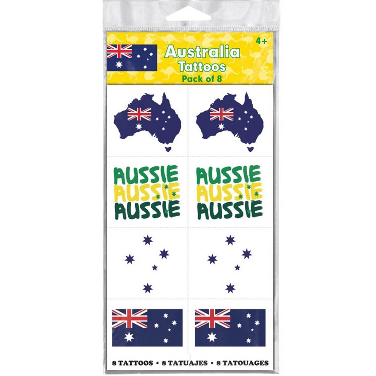 Australia Themed Tattoos (1 Sheet)
