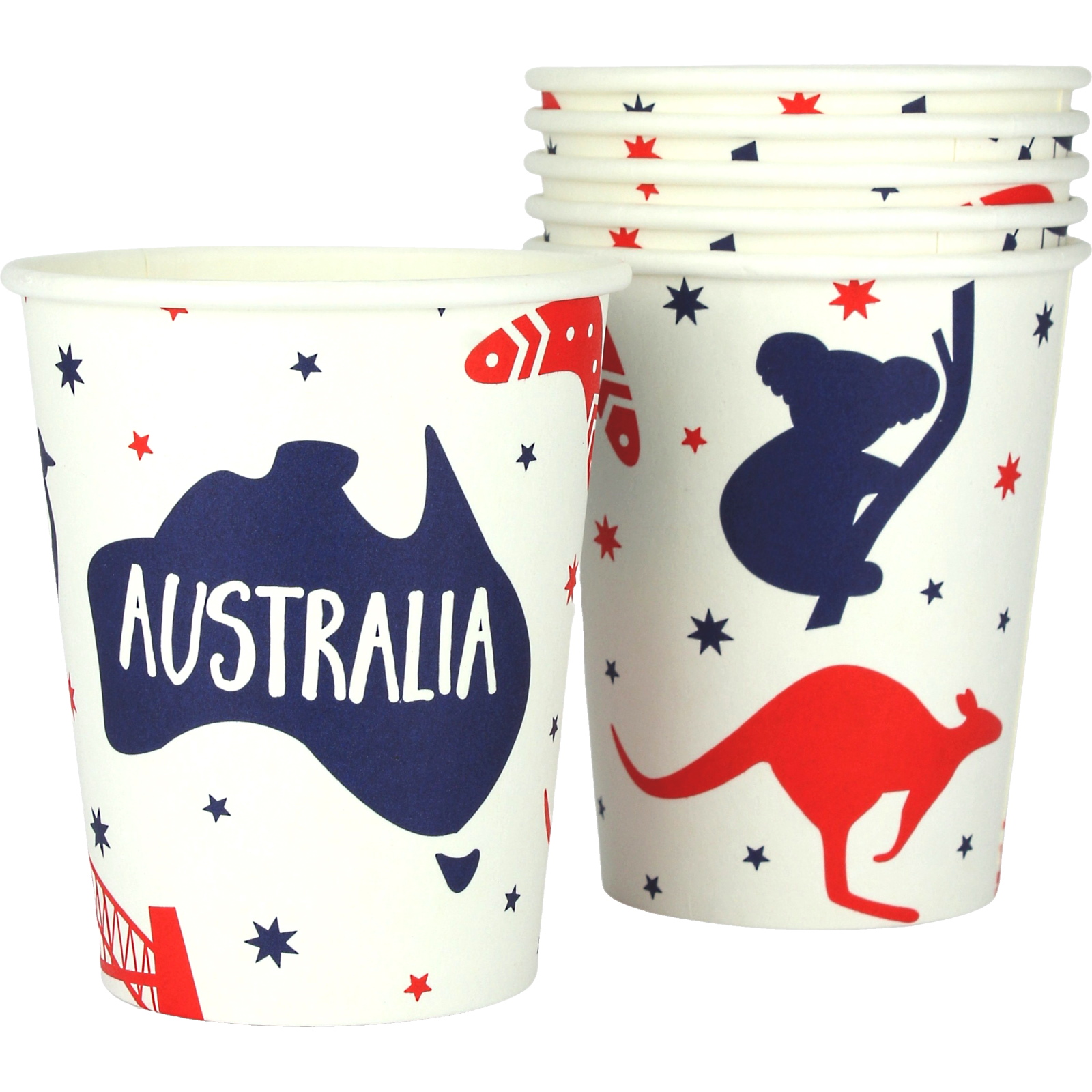 Aussie Icons Paper Cups (Pack of 6)