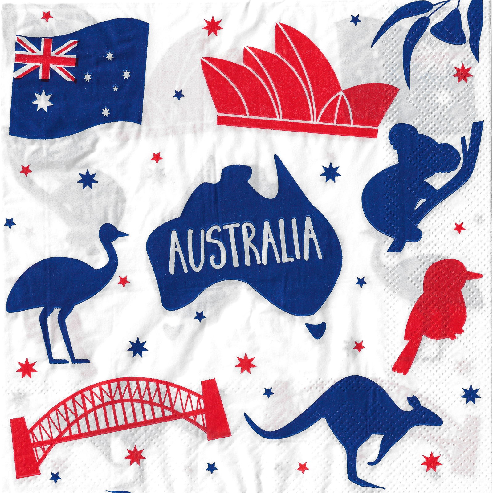 Aussie Icons Large Napkins / Serviettes (Pack of 16)