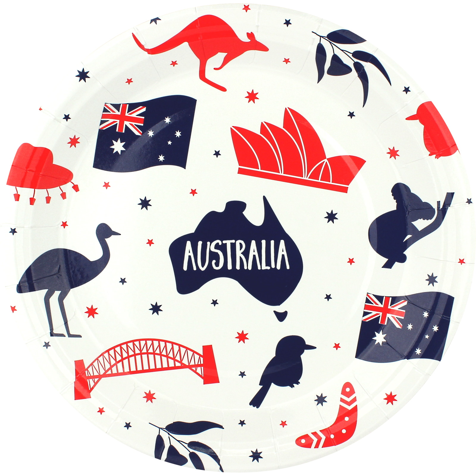 Aussie Icons Large Paper Plates (Pack of 6)