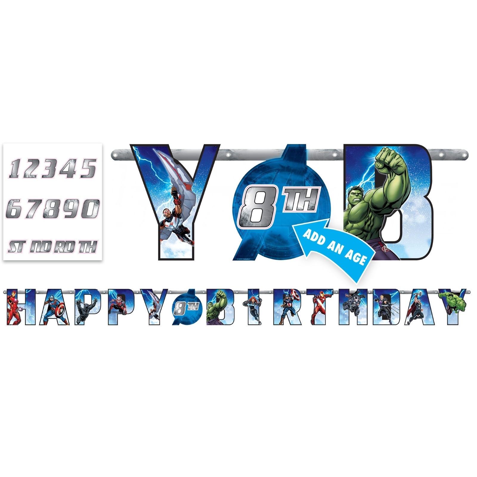 Avengers Epic Jumbo Add an Age Banner Kit