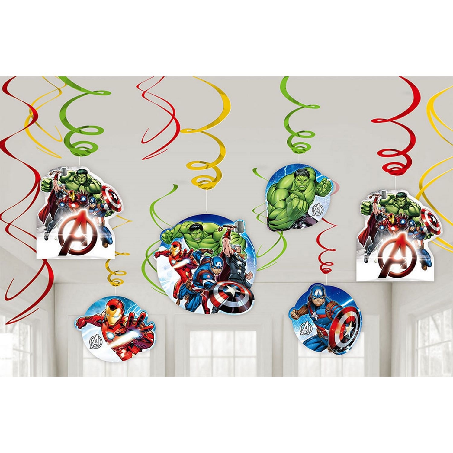 Avengers Epic Swirl Decorations (Pack of 12)