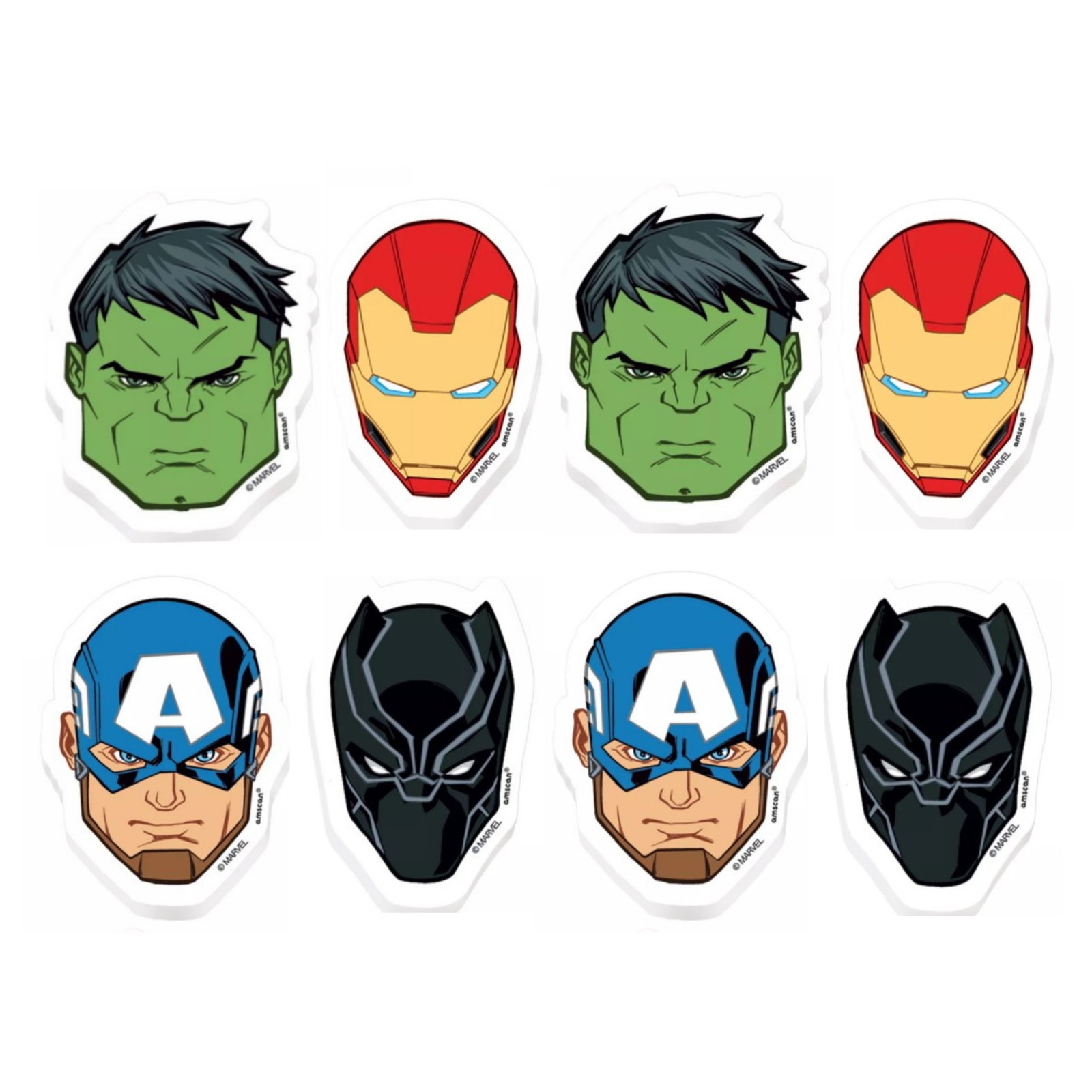 Marvel Avengers Powers Unite Erasers (Pack of 8)