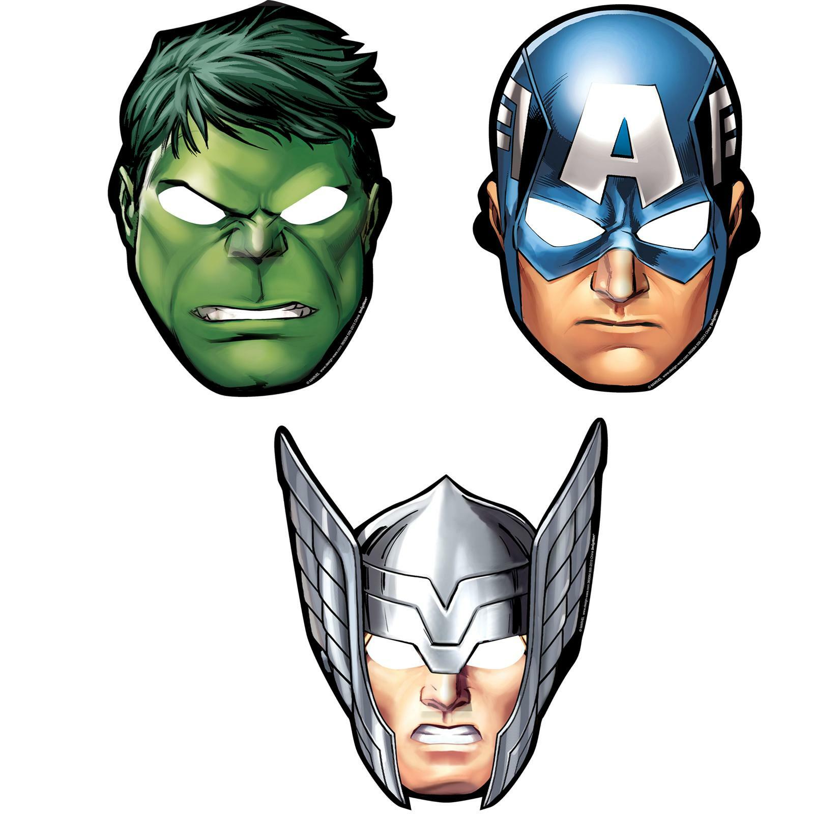 Avengers Assemble Party Masks (Pack of 8)