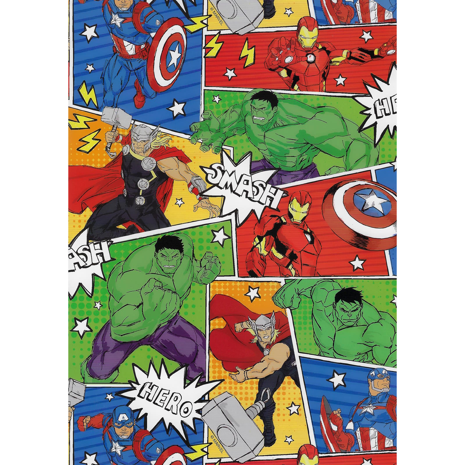 Marvel Avengers Comic Wrapping Paper (1 Sheet)