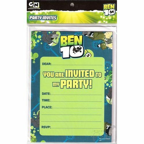 Ben 10 Party Invitations (Pack of 6)