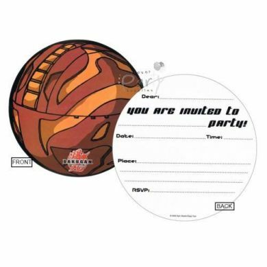 Bakugan Party Invitations (Pack of 6)