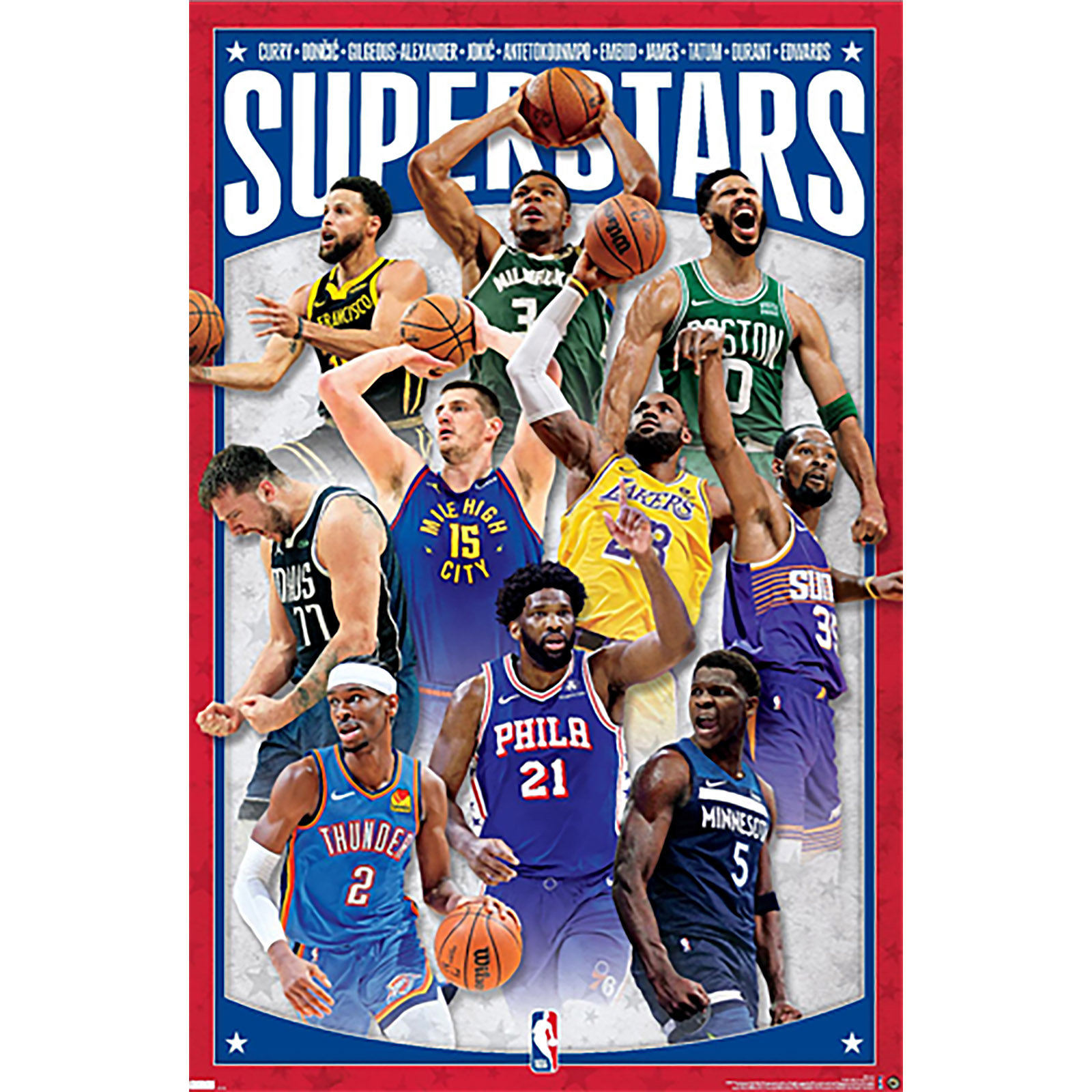 NBA League Superstars 24 Poster