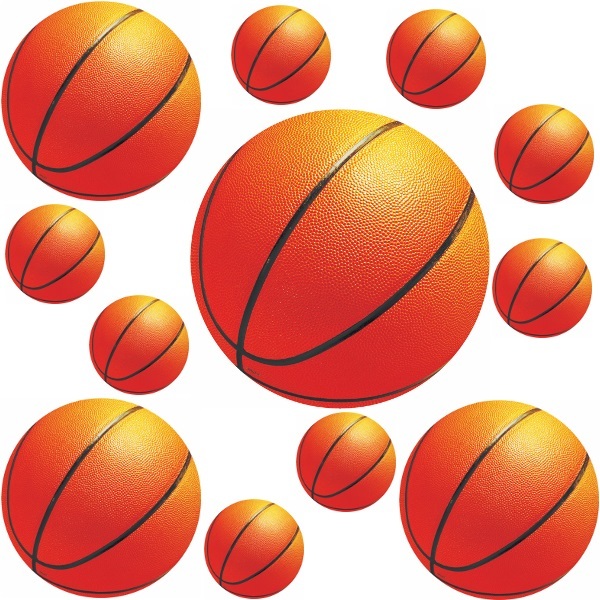 Basketball Cutout Decorations (Pack of 12)