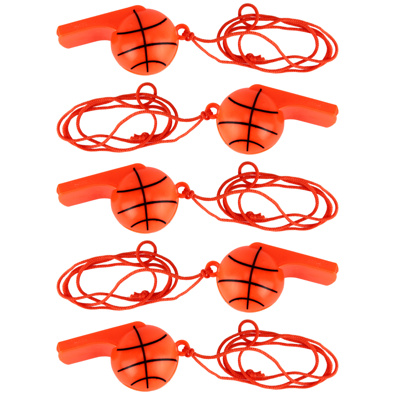 Basketball Themed Whistles (Pack of 10)