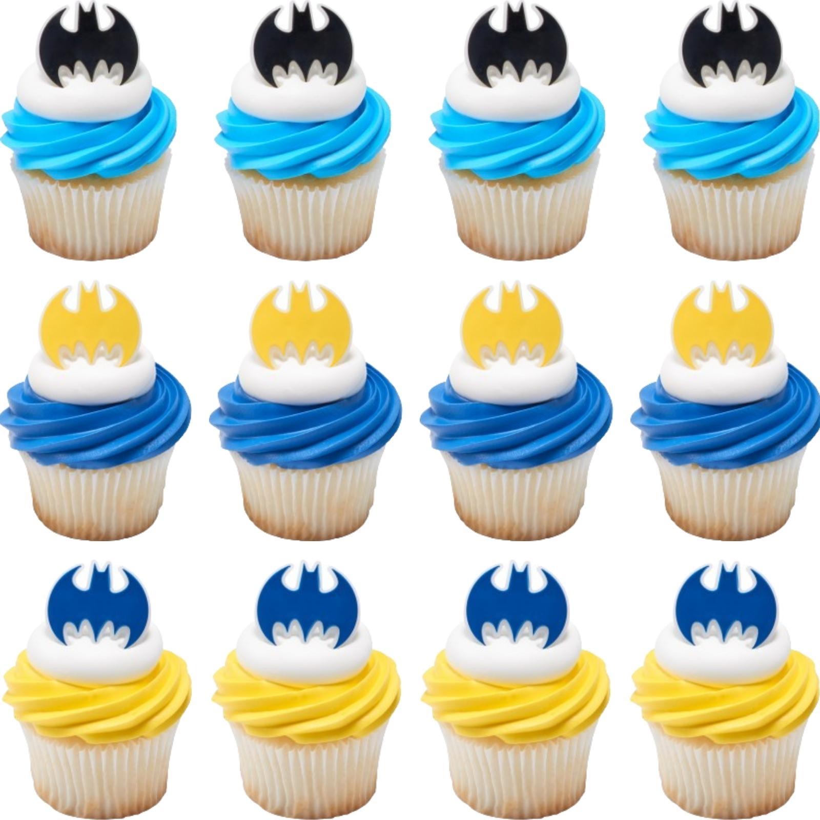 Batman Dark Knight Cupcake Rings (Pack of 12) 
