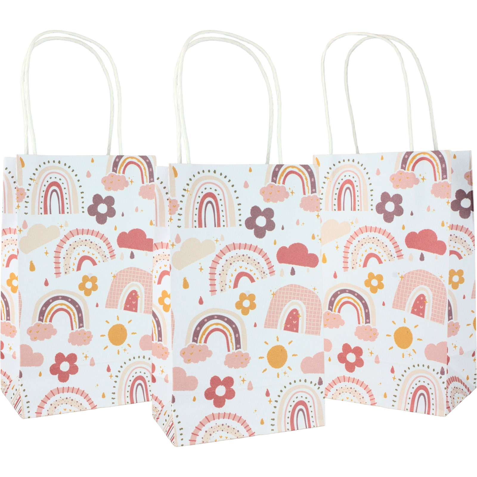 Boho Rainbow Paper Gift Bags (Pack of 5) 