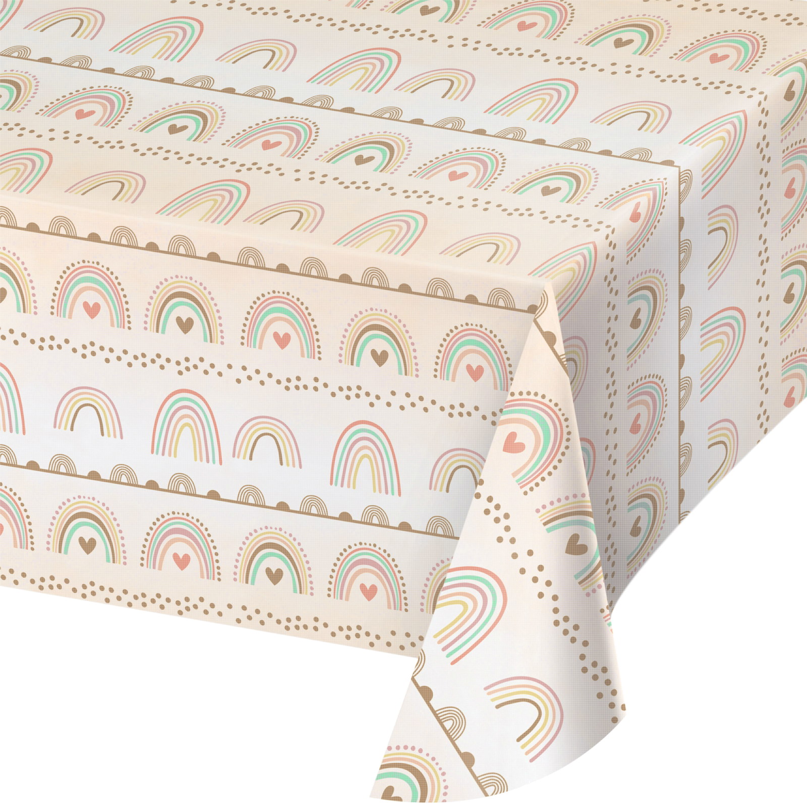 Boho Rainbow Paper Tablecloth