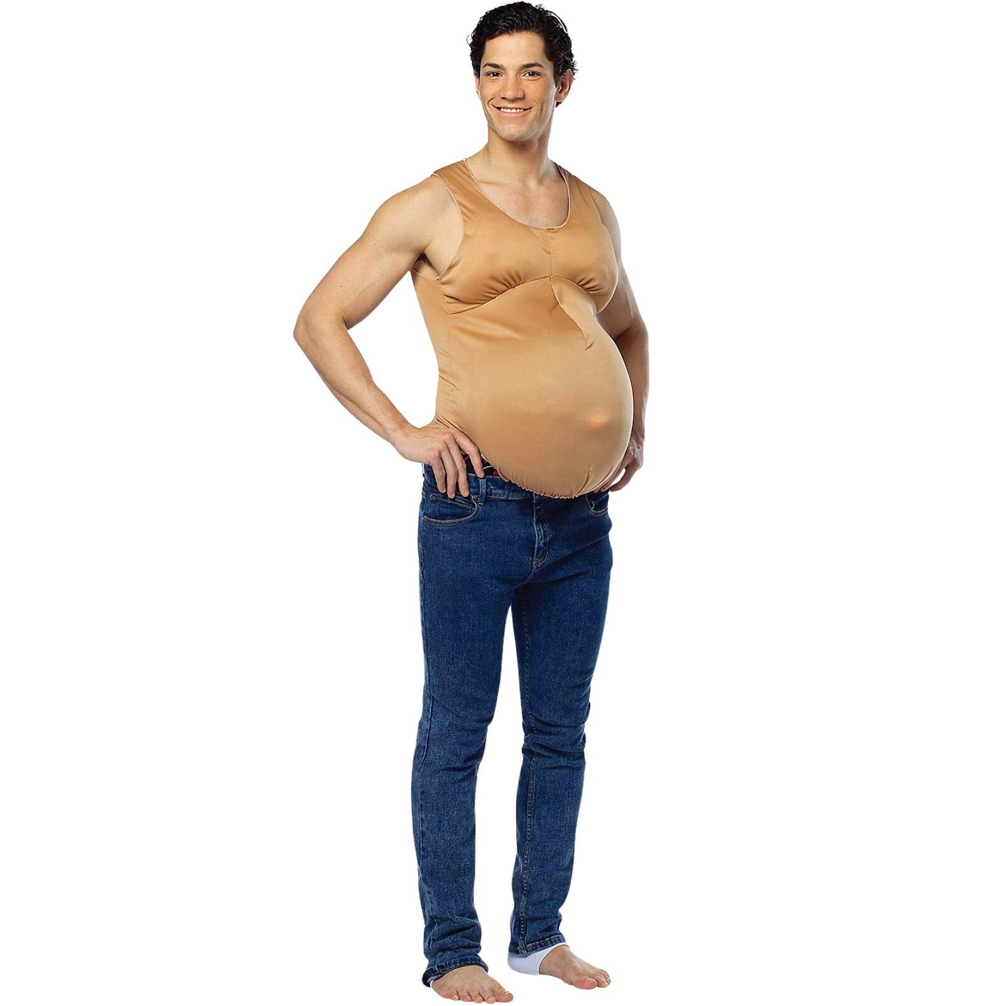 Adult Novelty Pregnant Bodysuit Costume One Size