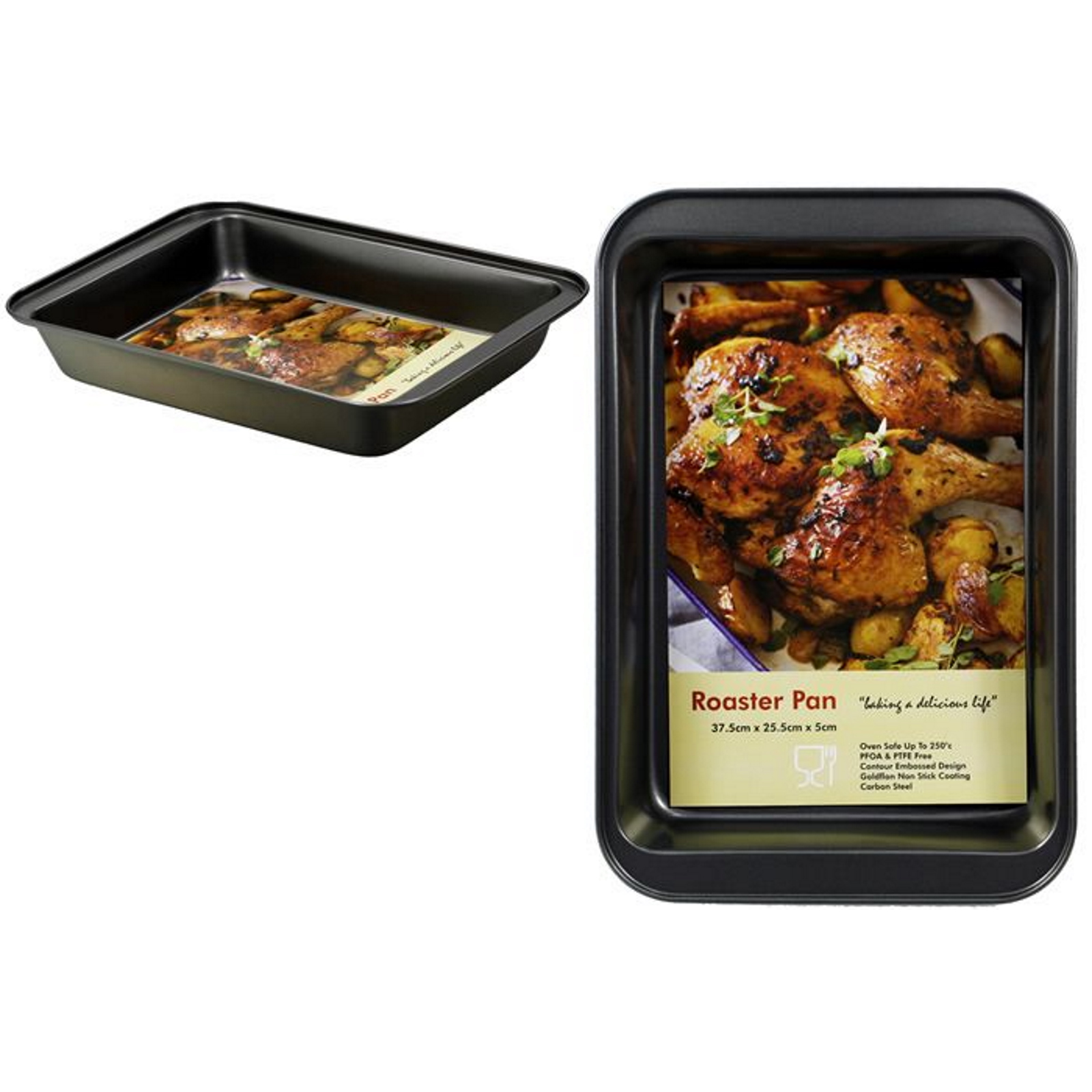 Rectangular Roaster Pan Non-Stick 37cm x 25cm x 5cm