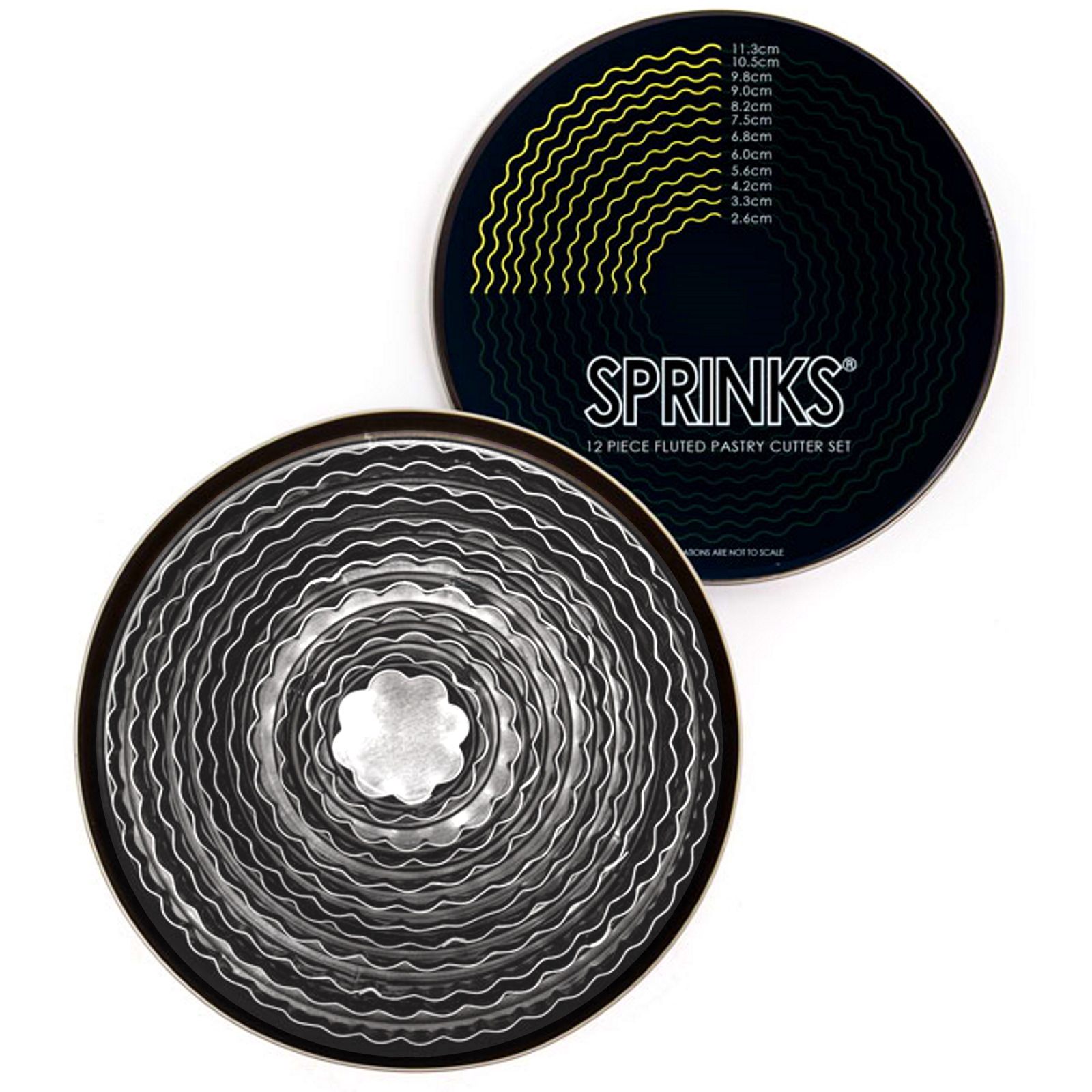 Sprinks Fluted Pastry Cutter Set (12 Pieces) 