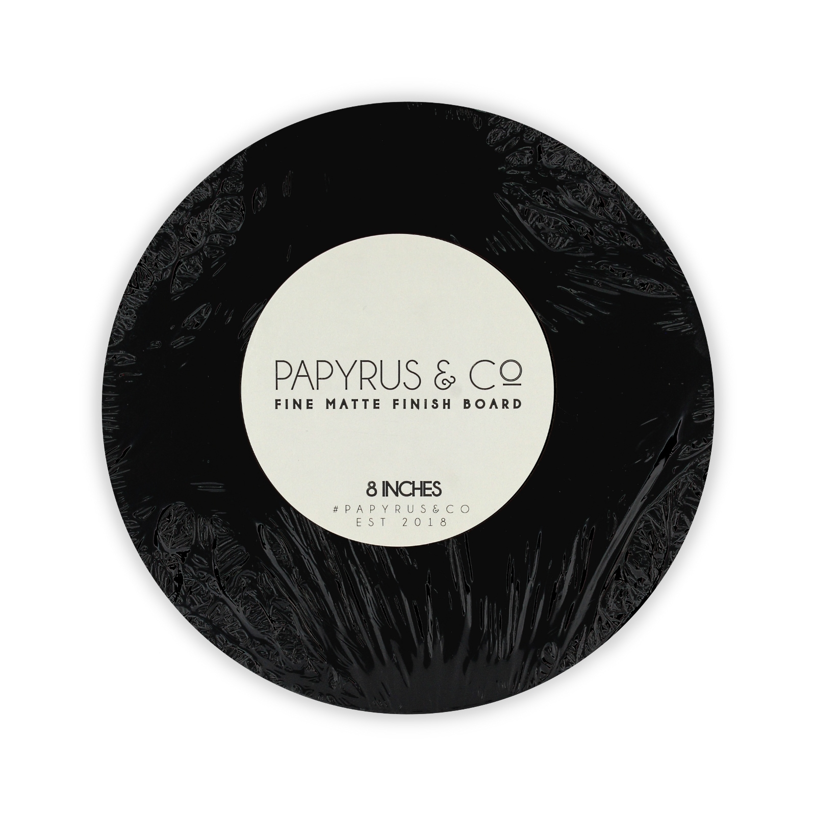 Papyrus & Co Round Matte Black Cake Board 20cm