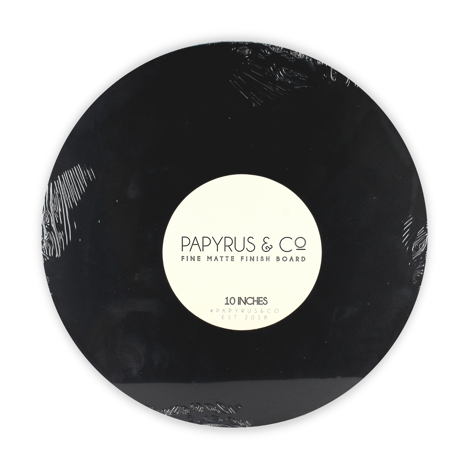 Papyrus & Co Round Matte Black Cake Board 25cm