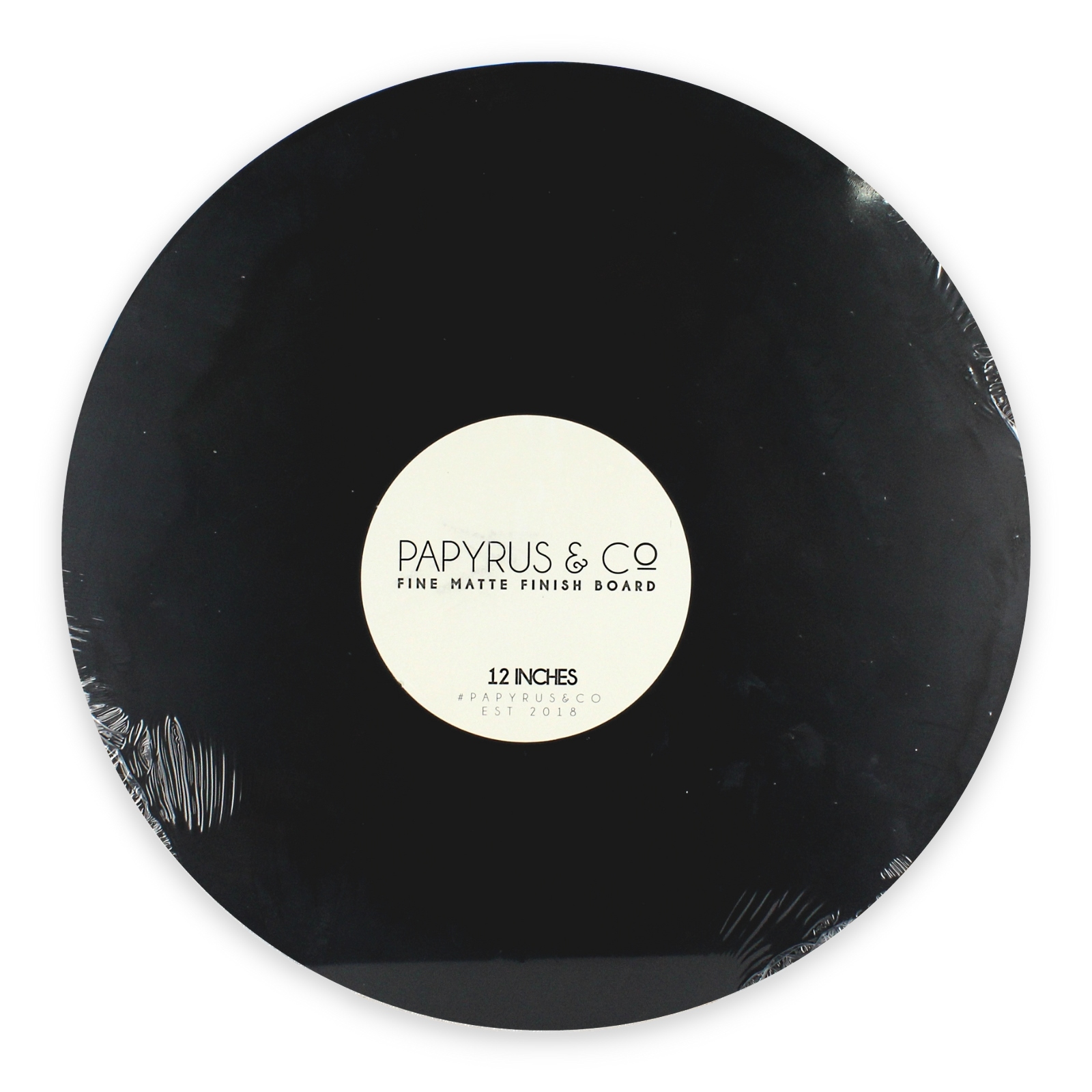 Papyrus & Co Round Matte Black Cake Board 30cm