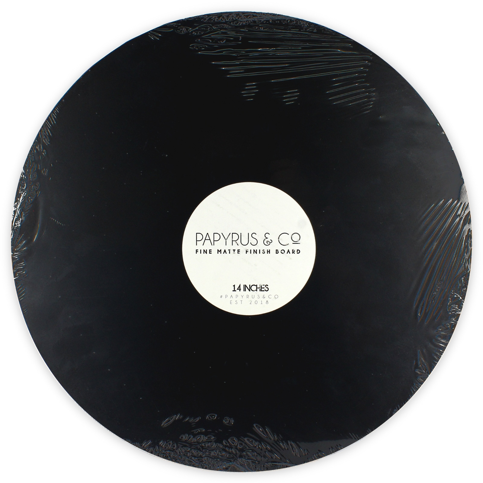 Papyrus & Co Round Matte Black Cake Board 35cm 