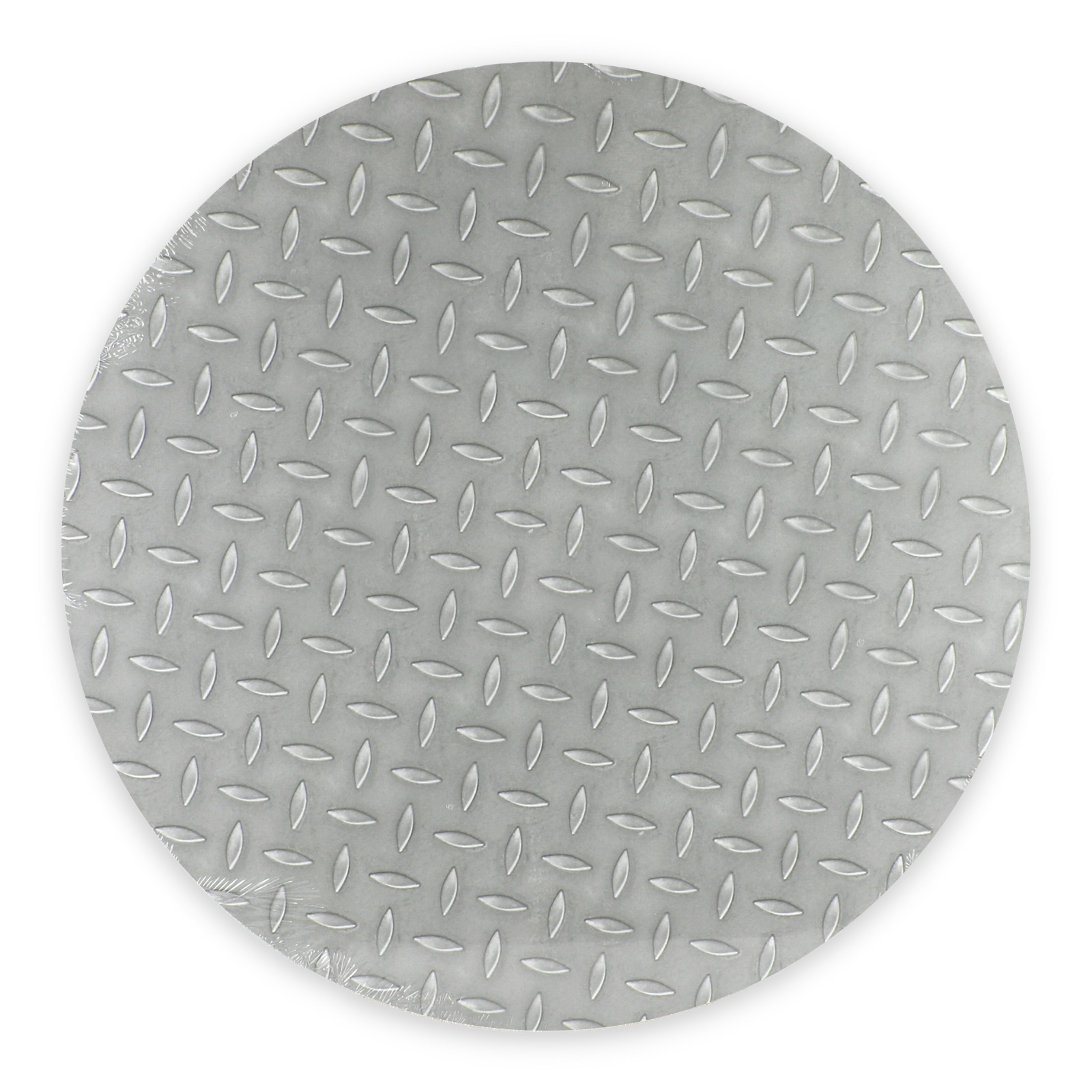 Metal Checker Plate Print Round Cake / Serving Board 30cm