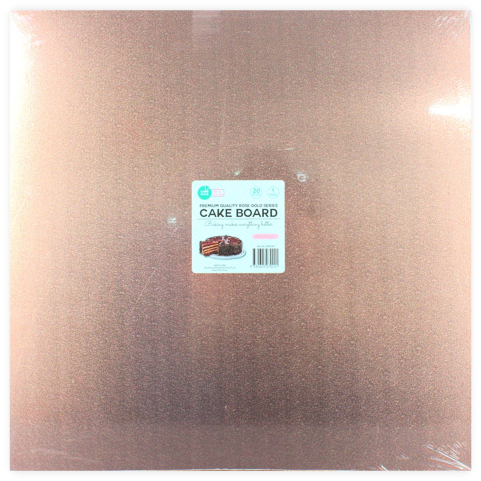 Square Rose Gold Cake Board 51cm 
