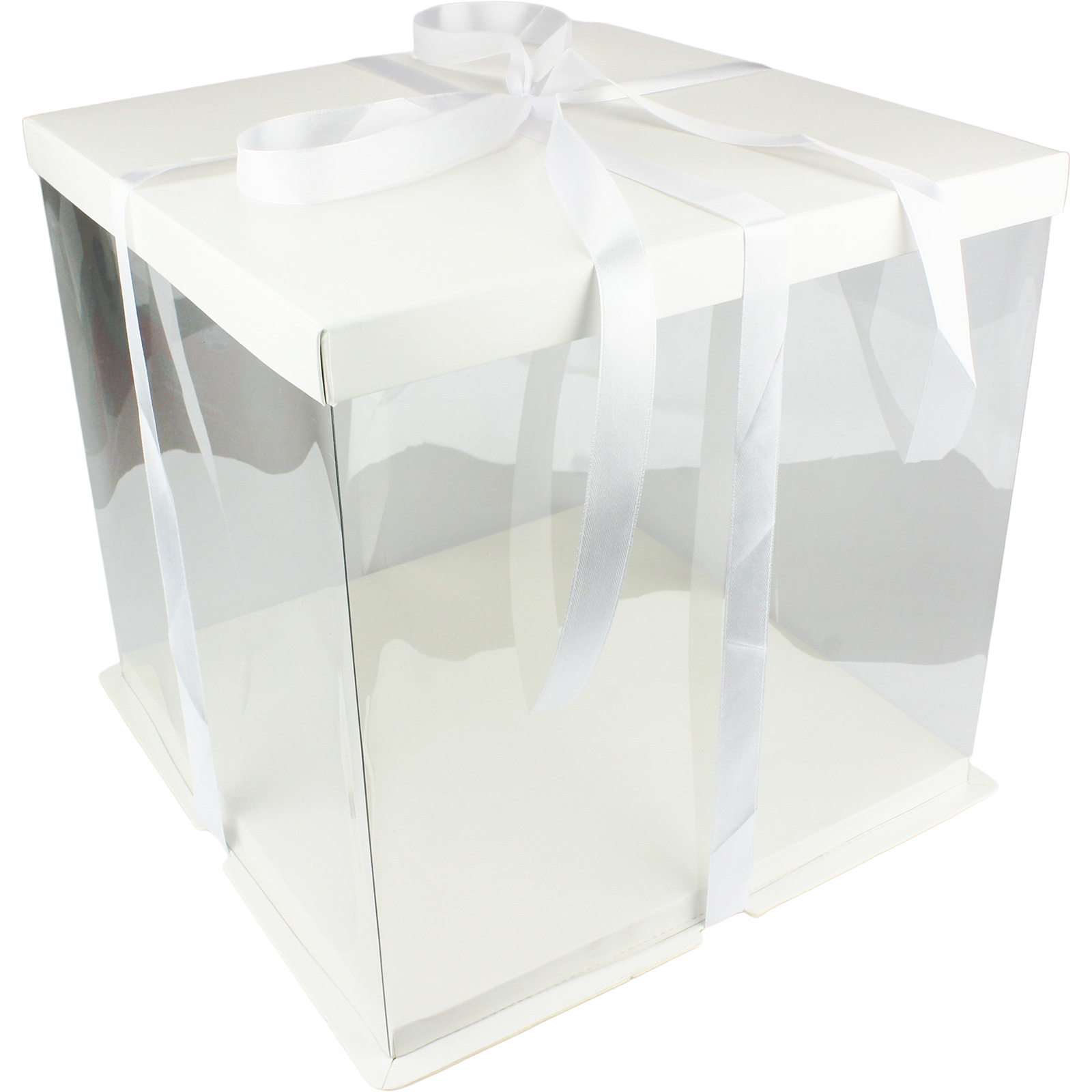 Clear Acetate Square Cake / Gift Box With Lid 31.5cm 