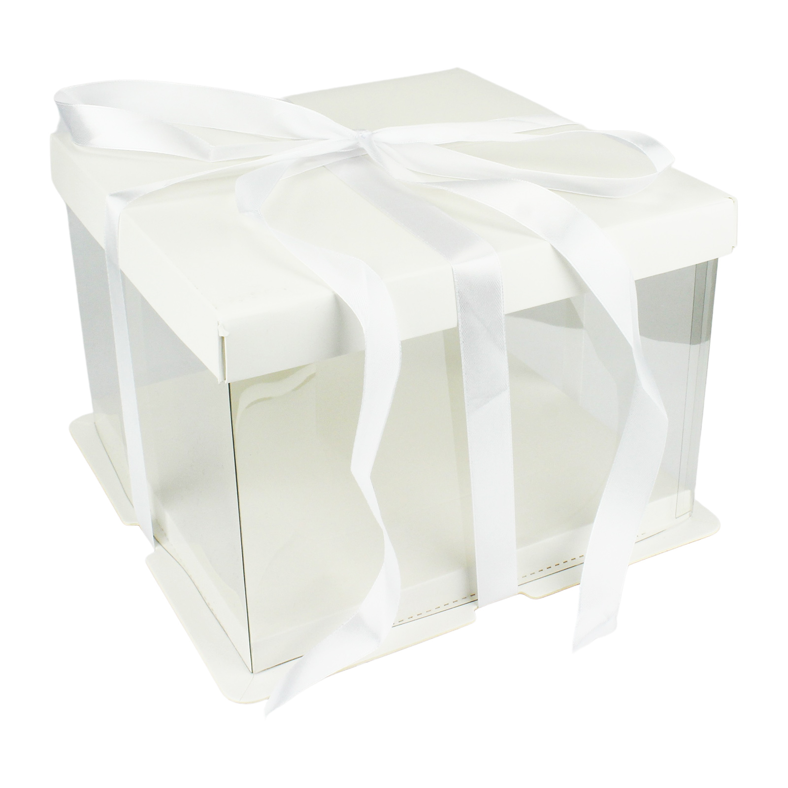 Clear Acetate Square Cake / Gift Box With Lid 21.5cm