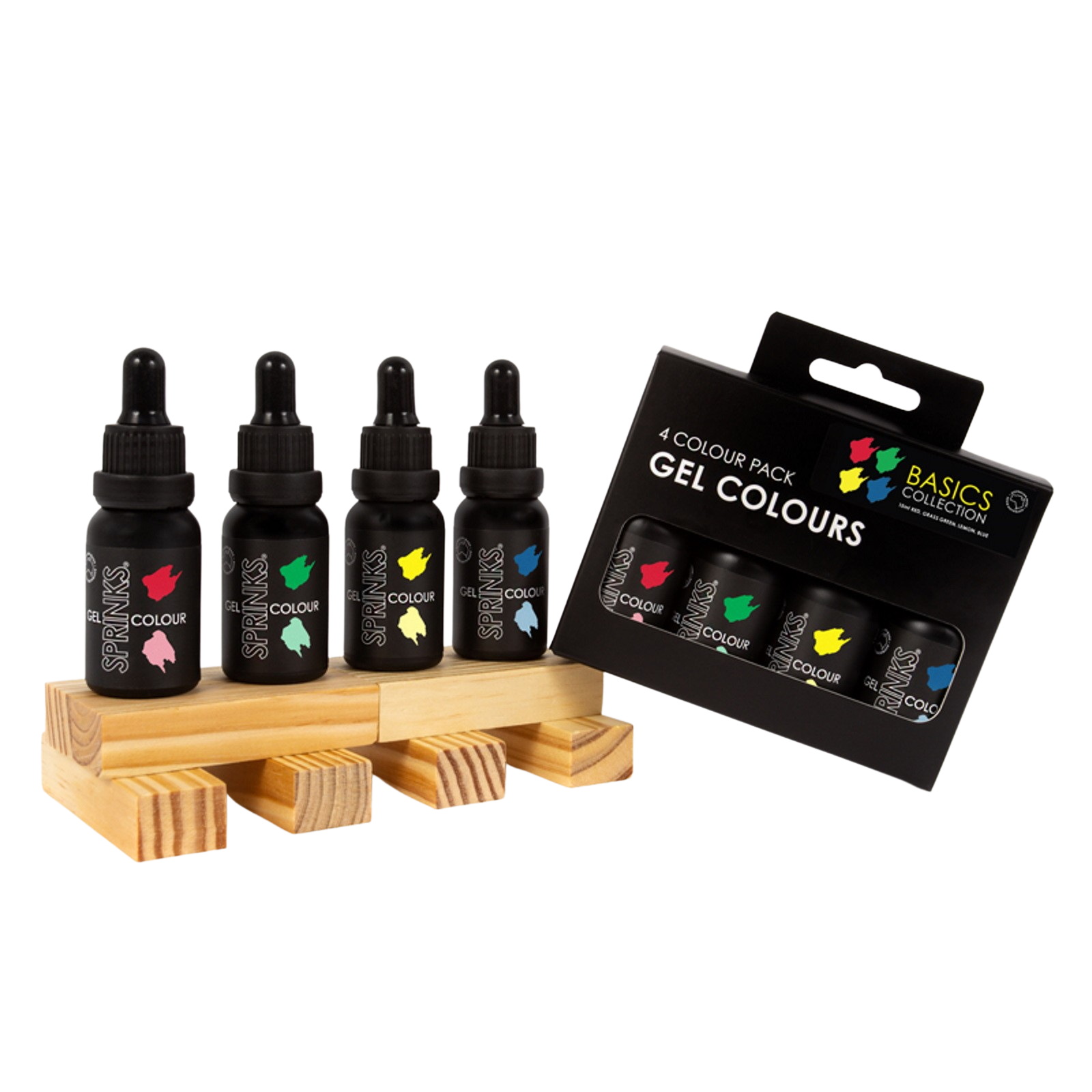 Sprinks Gel Colours Basics Collection (Pack of 4) 