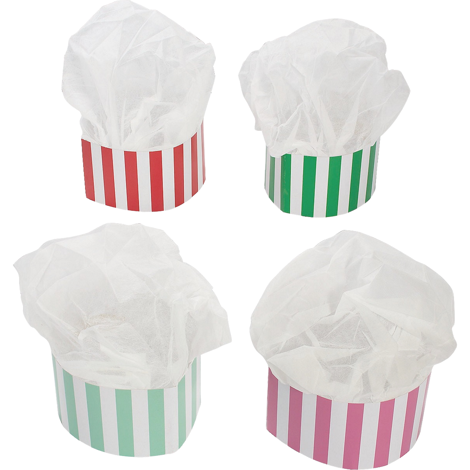 Assorted Striped Kids Chef Hats (Pack of 12) 